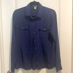 Eddie Baurer Royal Blue Button-Up Blouse